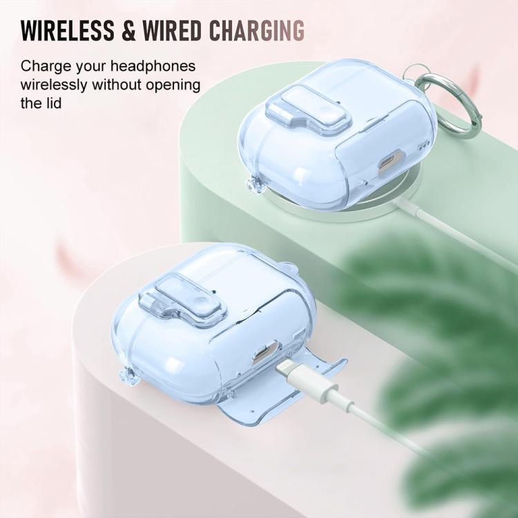 Funda transparente de TPU para auriculares XDcase con sistema de apertura automática y soporte., For AirPods Pro 3, For AirPods 4, For AirPods Pro 2
