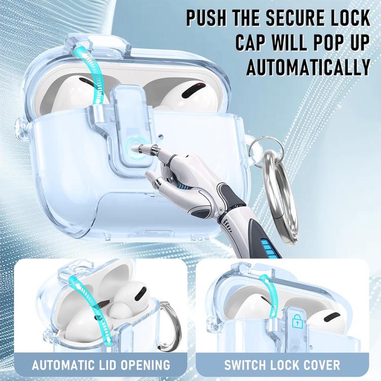 Funda transparente de TPU para auriculares XDcase con sistema de apertura automática y soporte., For AirPods Pro 3, For AirPods 4, For AirPods Pro 2