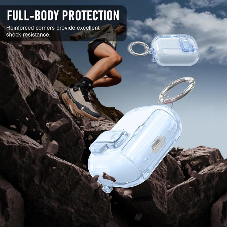 Funda transparente de TPU para auriculares XDcase con sistema de apertura automática y soporte., For AirPods Pro 3, For AirPods 4, For AirPods Pro 2