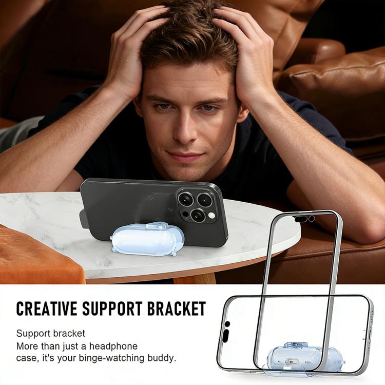 Funda transparente de TPU para auriculares XDcase con sistema de apertura automática y soporte., For AirPods Pro 3, For AirPods 4, For AirPods Pro 2