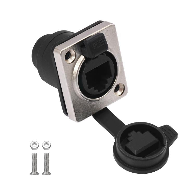 Conector Ethernet LAN impermeable ETH6L RJ45 tipo D hembra a hembra para panel de señales, ETH6L