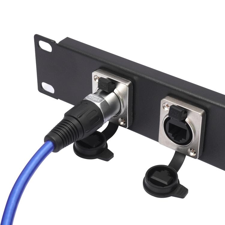 Conector Ethernet LAN impermeable ETH6L RJ45 tipo D hembra a hembra para panel de señales, ETH6L