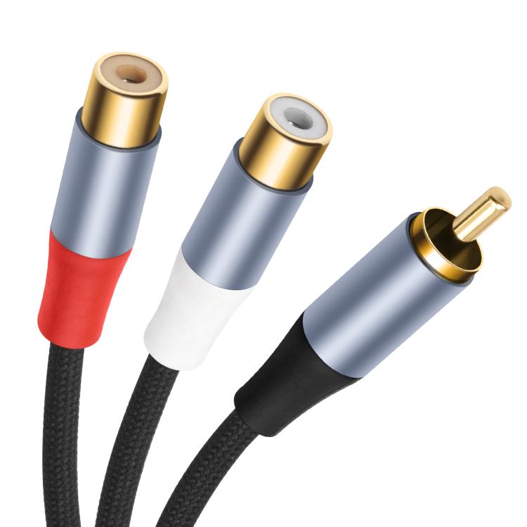 Cable divisor de audio en forma de Y 8004MFF RCA macho a 2 RCA hembra, 8004MFF