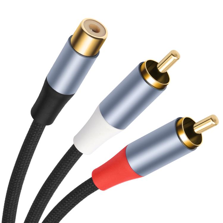 Cable divisor de audio en forma de Y con conector RCA hembra 8004MMF a 2 conectores RCA macho, 8004MMF