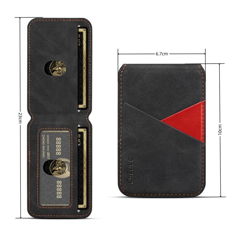 ESEBLE S1 Retro Vegan Leather Texture Magnetic RFID Mobile Phone Card Slots slots
