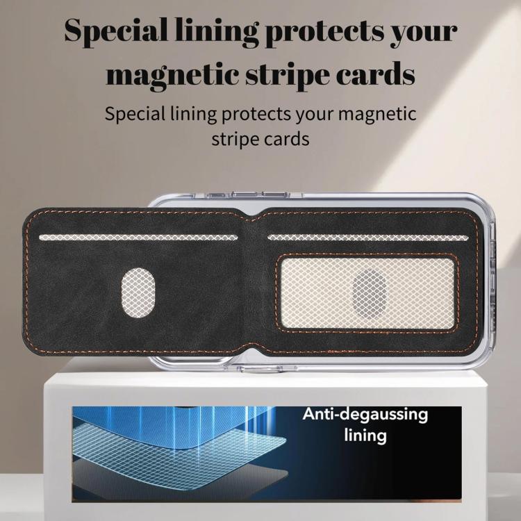 ESEBLE S1 Retro Vegan Leather Texture Magnetic RFID Mobile Phone Card Slots slots