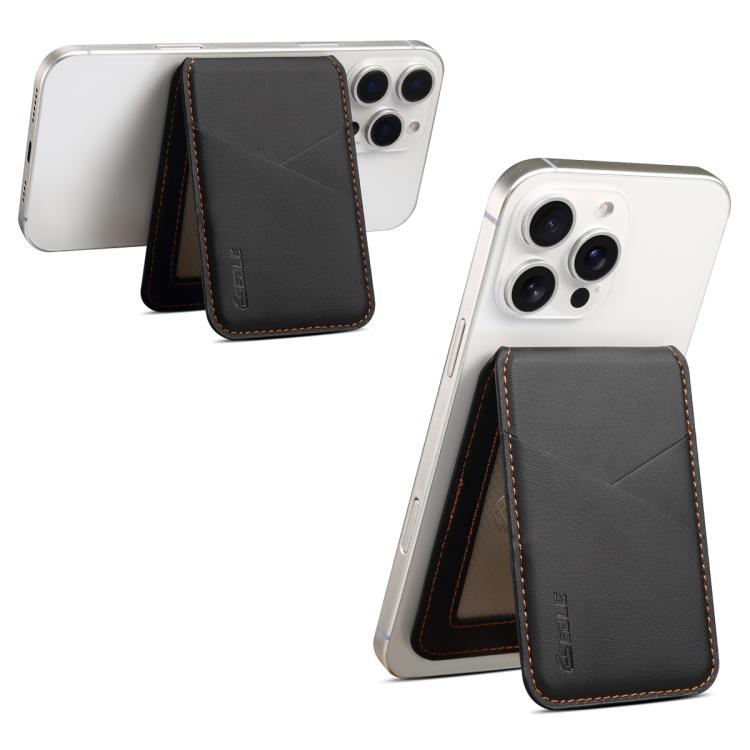 Soporte magnético RFID para tarjetas de teléfono móvil ESEBLE S2 con textura de piel sintética