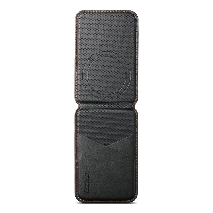 ESEBLE S3 Soporte magnético RFID para tarjetas de teléfono móvil con textura de piel sintética y bloques de color