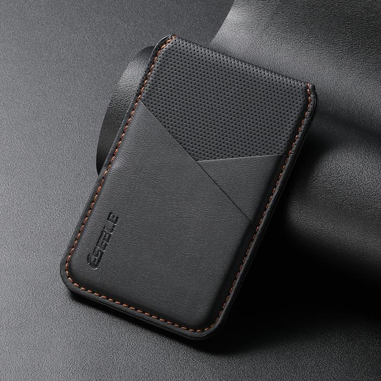 ESEBLE S3 Soporte magnético RFID para tarjetas de teléfono móvil con textura de piel sintética y bloques de color