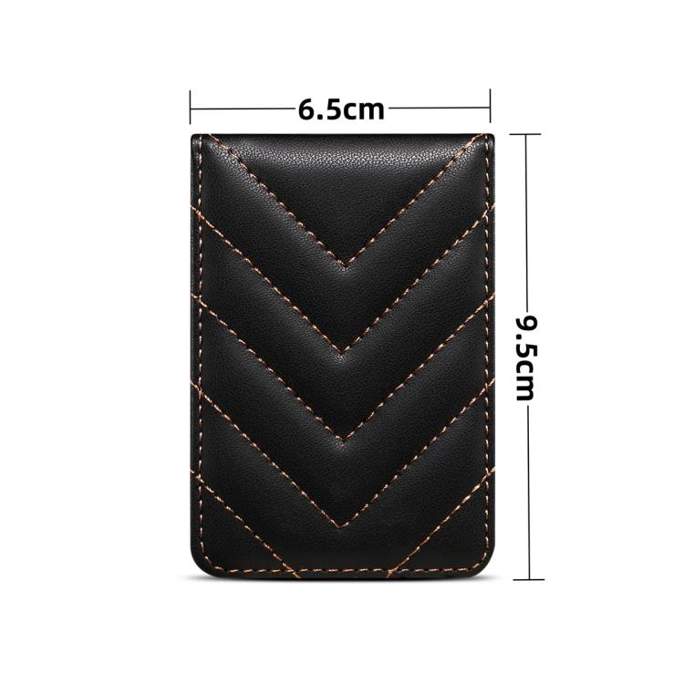 ESEBLE Soporte plegable para tarjetas RFID para teléfonos móviles con textura romboidal y adhesivo