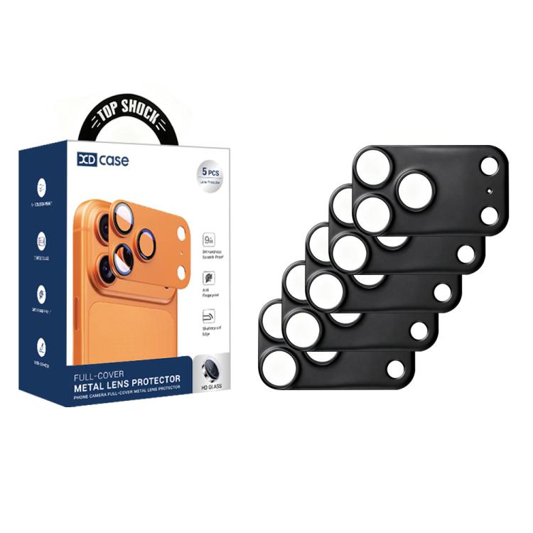 Protector de lente de cámara hueco de aleación de titanio XDcase (5 unidades), For iPhone 17 Pro Max, For iPhone 17 Pro