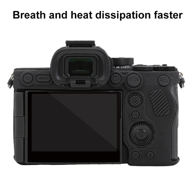 Funda protectora de silicona suave con textura de lichi, For Sony Alpha 7 V / ILCE-7M5