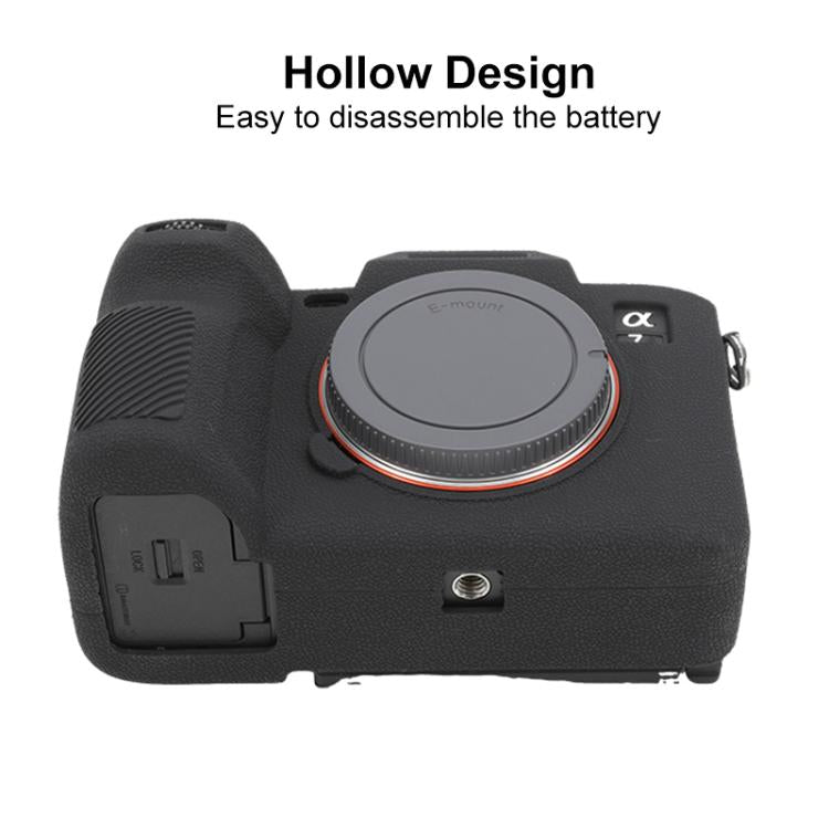 Funda protectora de silicona suave con textura de lichi, For Sony Alpha 7 V / ILCE-7M5