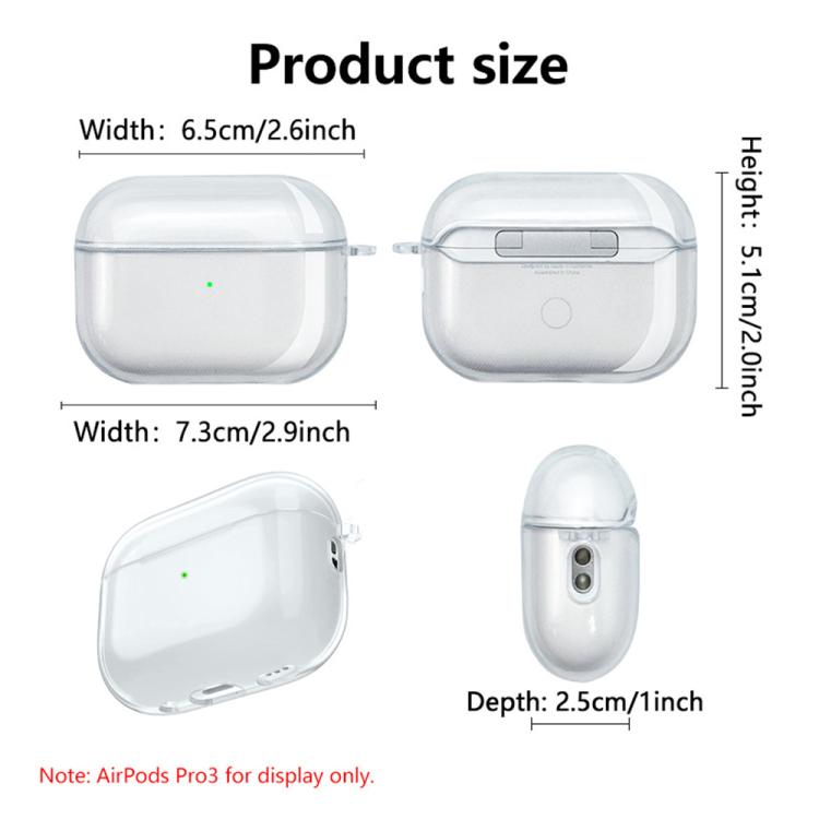 Funda protectora transparente de TPU para auriculares XDcase con mosquetón, For AirPods Pro 3, For AirPods 4, For AirPods Pro 2 / 1