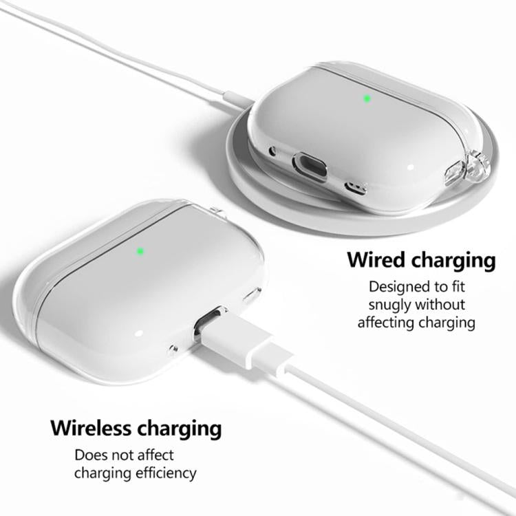 Funda protectora transparente de TPU para auriculares XDcase con mosquetón, For AirPods Pro 3, For AirPods 4, For AirPods Pro 2 / 1