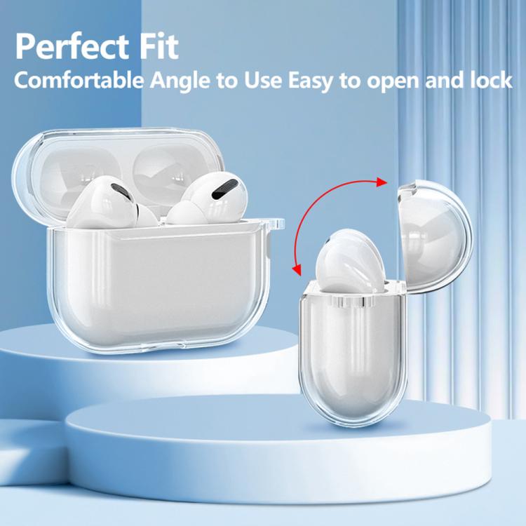 Funda protectora transparente de TPU para auriculares XDcase con mosquetón, For AirPods Pro 3, For AirPods 4, For AirPods Pro 2 / 1