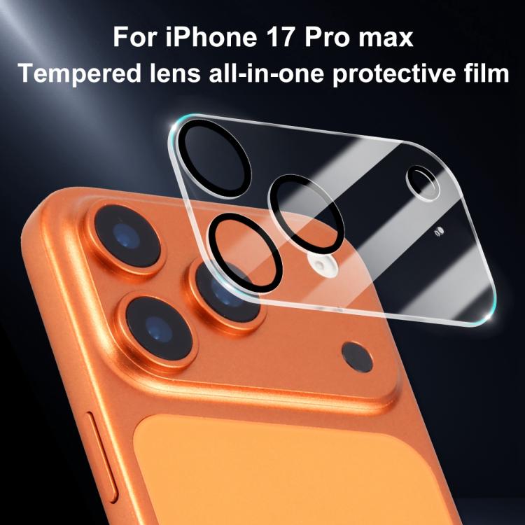 XDcase 5 piezas de protector de pantalla de vidrio templado integrado con serigrafía para la cámara trasera, For iPhone 17 Pro Max, For iPhone 17 Pro, For iPhone 17, For iPhone Air