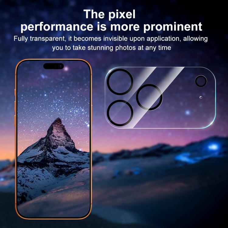 XDcase 5 piezas de protector de pantalla de vidrio templado integrado con serigrafía para la cámara trasera, For iPhone 17 Pro Max, For iPhone 17 Pro, For iPhone 17, For iPhone Air
