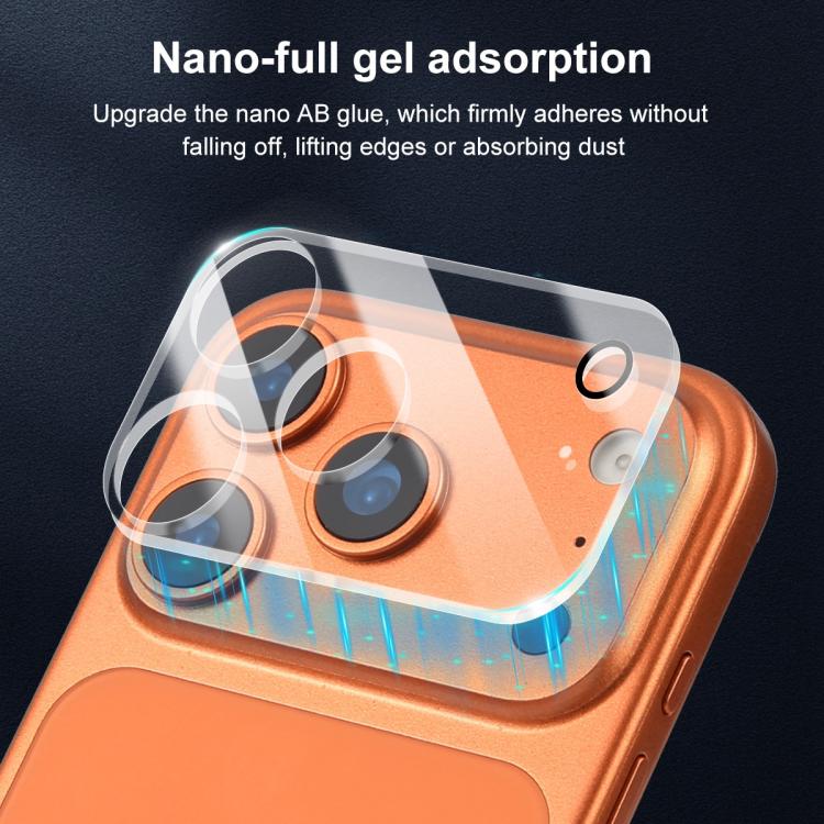 XDcase 5 láminas de cristal templado transparente integradas para cámara, For iPhone 17 Pro Max, For iPhone 17 Pro, For iPhone 17, For iPhone Air