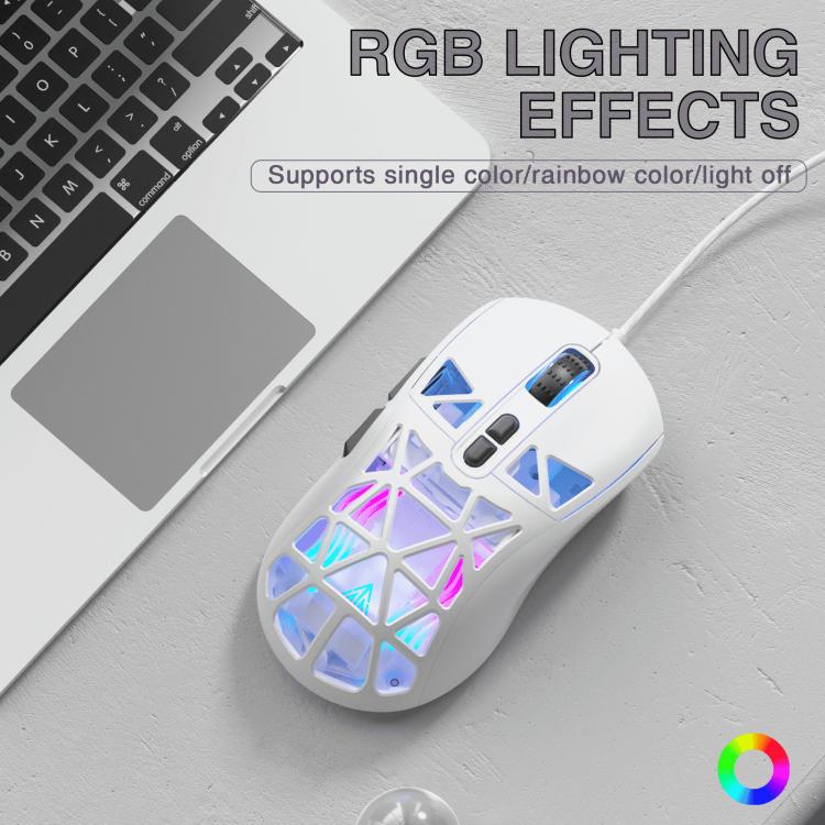 Ratón para juegos con cable SOLAKAKA SM901 Hollow RGB Light, SM901