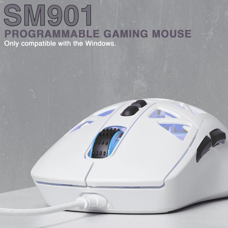 Ratón para juegos con cable SOLAKAKA SM901 Hollow RGB Light, SM901