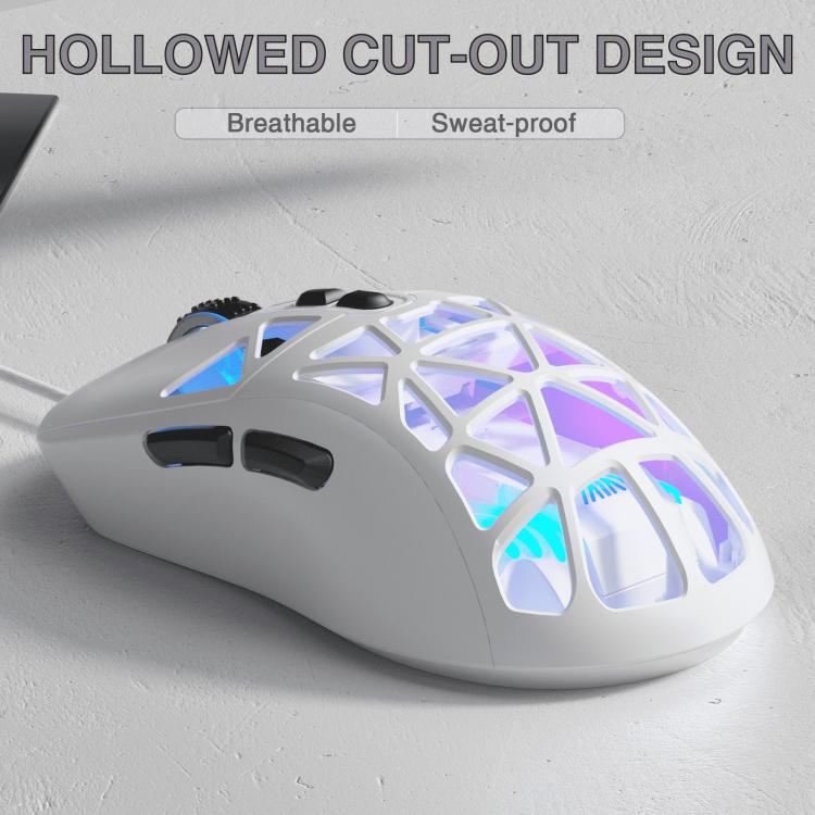 Ratón para juegos con cable SOLAKAKA SM901 Hollow RGB Light, SM901