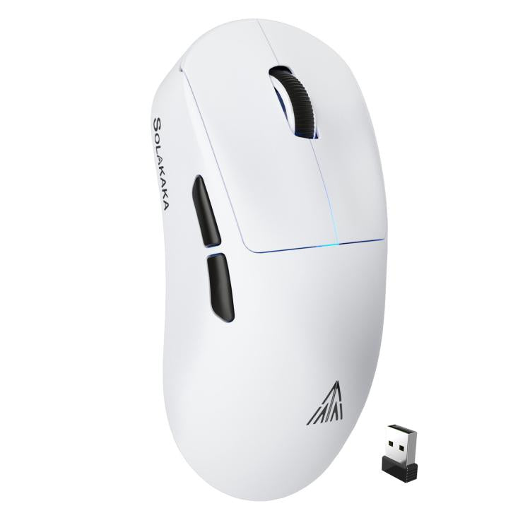 Ratón inalámbrico trimodal SOLAKAKA SM850 de 24000 DPI, 2,4 GHz + Bluetooth + con cable., SM850