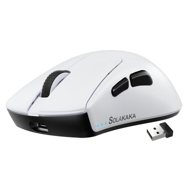 Ratón inalámbrico trimodal SOLAKAKA SM805 de 24000 DPI, 2,4 GHz + Bluetooth + con cable., SM805