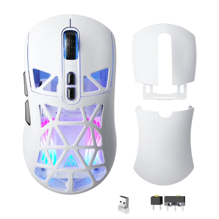 Ratón inalámbrico ultraligero SOLAKAKA SM802 de tres modos: 2,4 GHz + Bluetooth + con cable., SM802