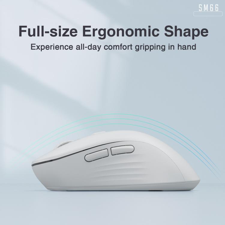 Ratón inalámbrico SOLAKAKA SM66 de 4200 DPI, 2,4 GHz + Bluetooth, modo dual., SM66