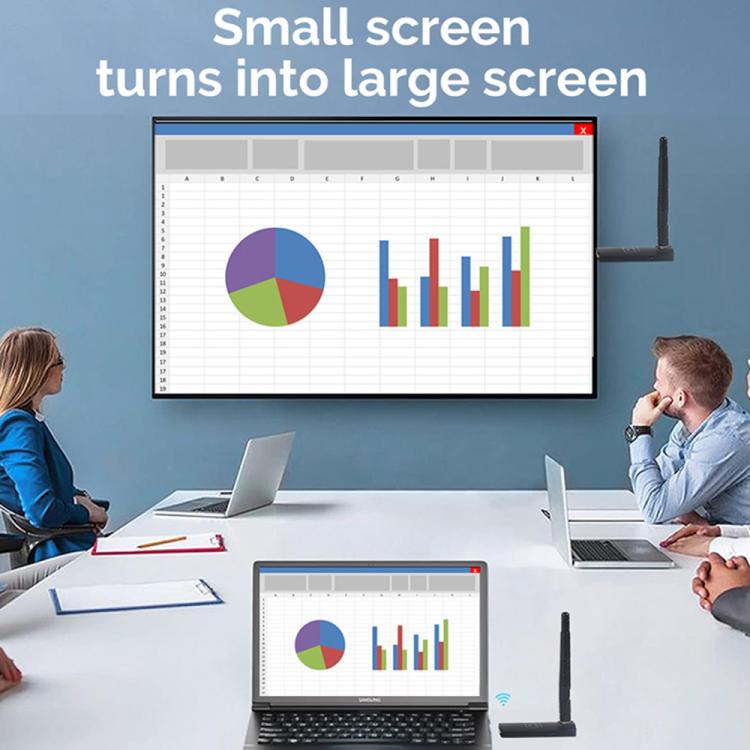 Conjunto de transmisor y receptor inalámbrico para duplicación de pantalla 5G Measy AM18052T