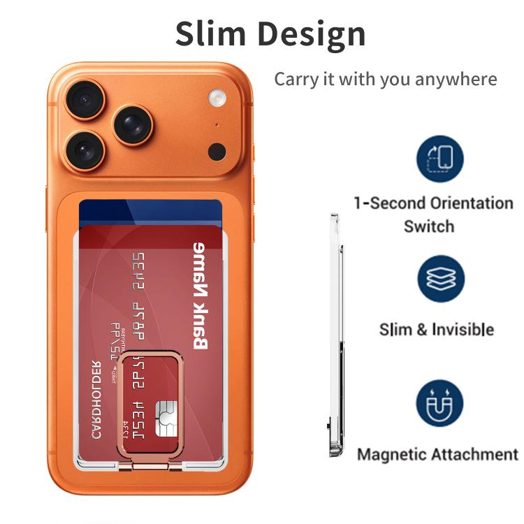 Ranura magnética trasera para tarjetas XDcase con soporte para iPhone / Galaxy y más