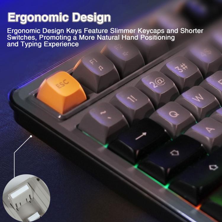 Teclado inalámbrico de silicona SOLAKAKA SK90 Tri-mode de 90 teclas