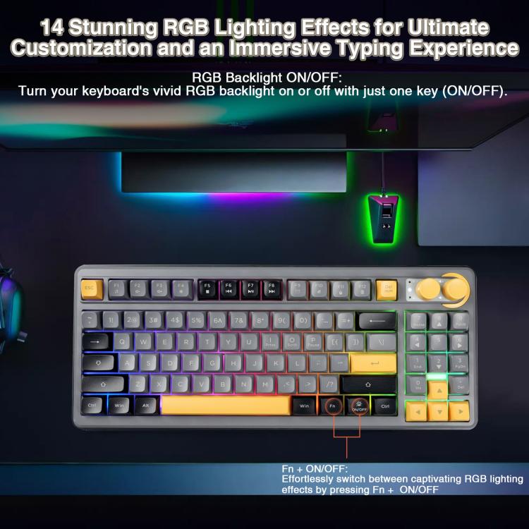 Teclado inalámbrico de silicona SOLAKAKA SK90 Tri-mode de 90 teclas