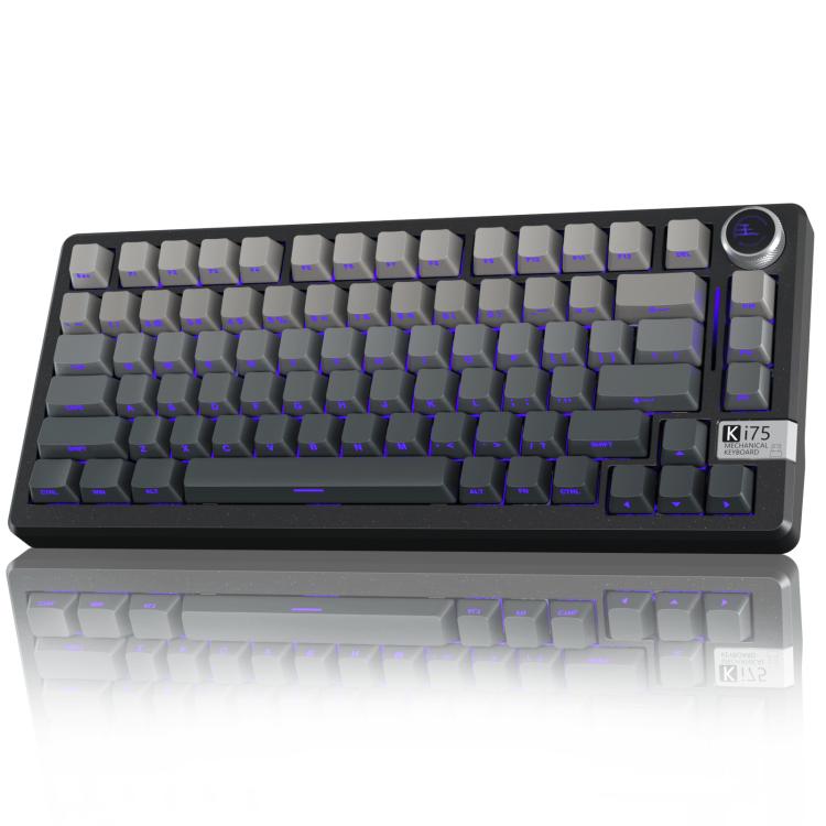 Teclado mecánico inalámbrico SOLAKAKA Ki75 con tres modos RGB y leyenda lateral, Seiya Switch