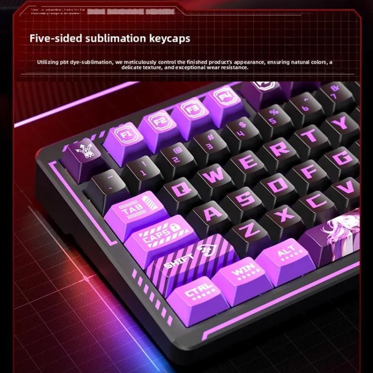 Teclado mecánico inalámbrico LINGBAO K75 de 82 teclas con triple modo, Blue White-Hanada Axis, Blue White-Smoky Purple Axis, Black Red White-Red Rabbit Axis PRO, Black Red-Blue Feather Axis