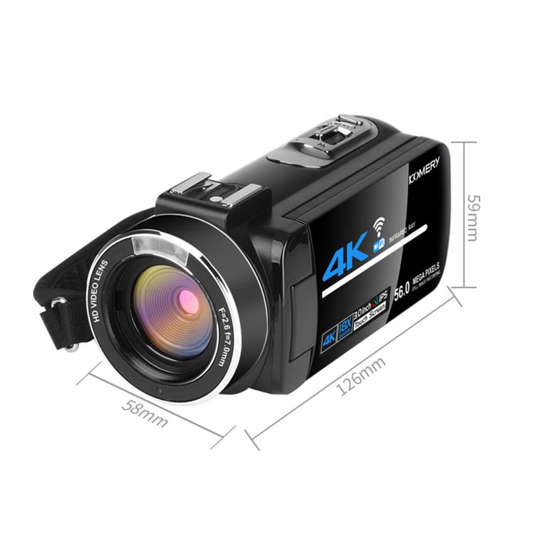 Cámara de vídeo digital 4K con zoom de 5600 píxeles, With Microphone