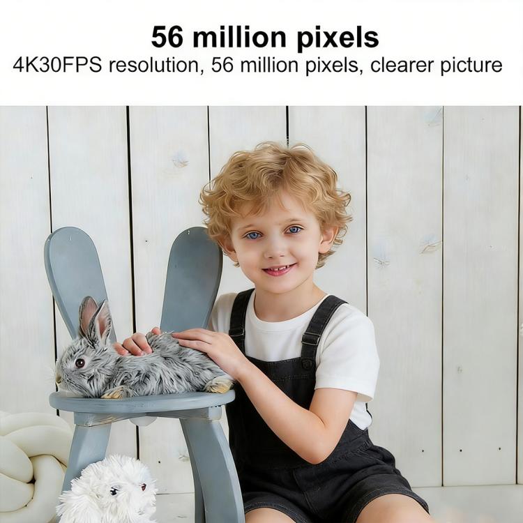 Cámara de vídeo digital 4K con zoom de 5600 píxeles, With Microphone