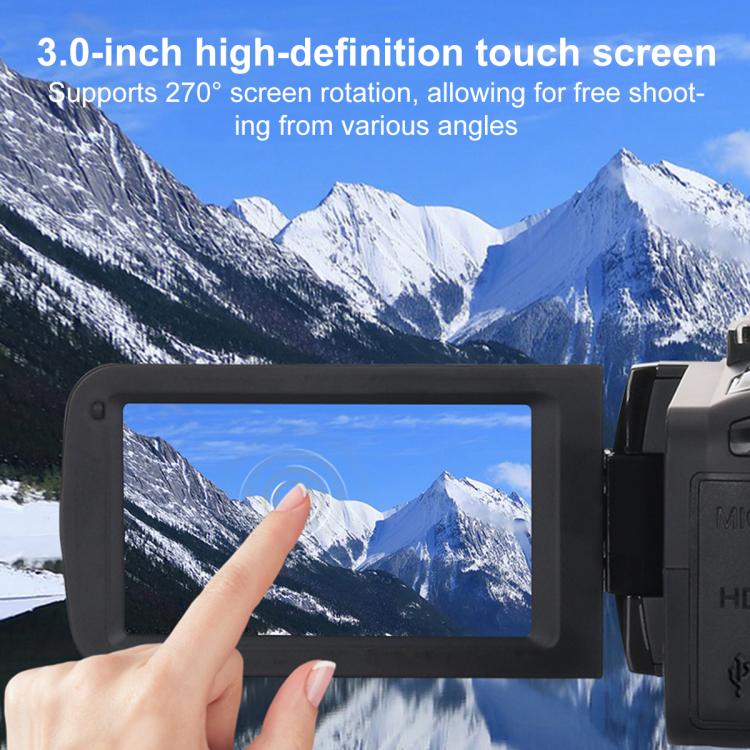 Cámara de vídeo digital 4K con zoom de 5600 píxeles, With Microphone