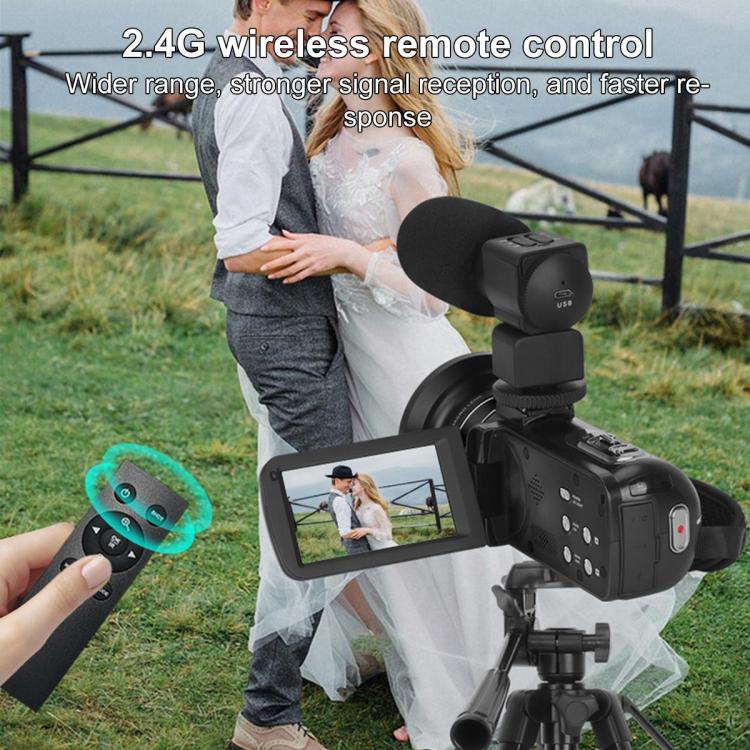 Cámara de vídeo digital 4K con zoom de 5600 píxeles, With Microphone
