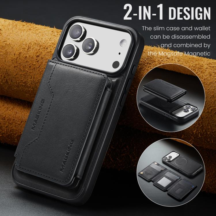 Funda desmontable para teléfono MagSafe RFID K3 Pro de la serie MAGKING K3, For iPhone 17 Pro Max, For iPhone 17 Pro, For iPhone Air