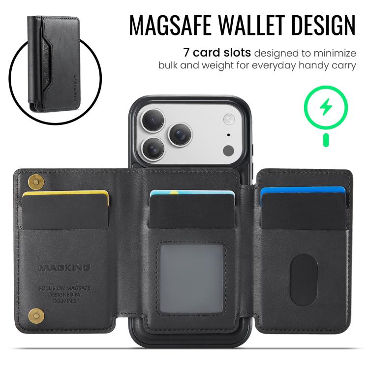 Funda desmontable para teléfono MagSafe RFID K3 Pro de la serie MAGKING K3, For iPhone 17 Pro Max, For iPhone 17 Pro, For iPhone Air