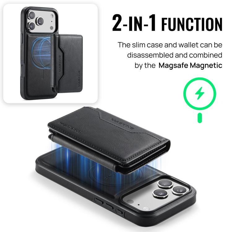 Funda desmontable para teléfono MagSafe RFID K3 Pro de la serie MAGKING K3, For iPhone 17 Pro Max, For iPhone 17 Pro, For iPhone Air