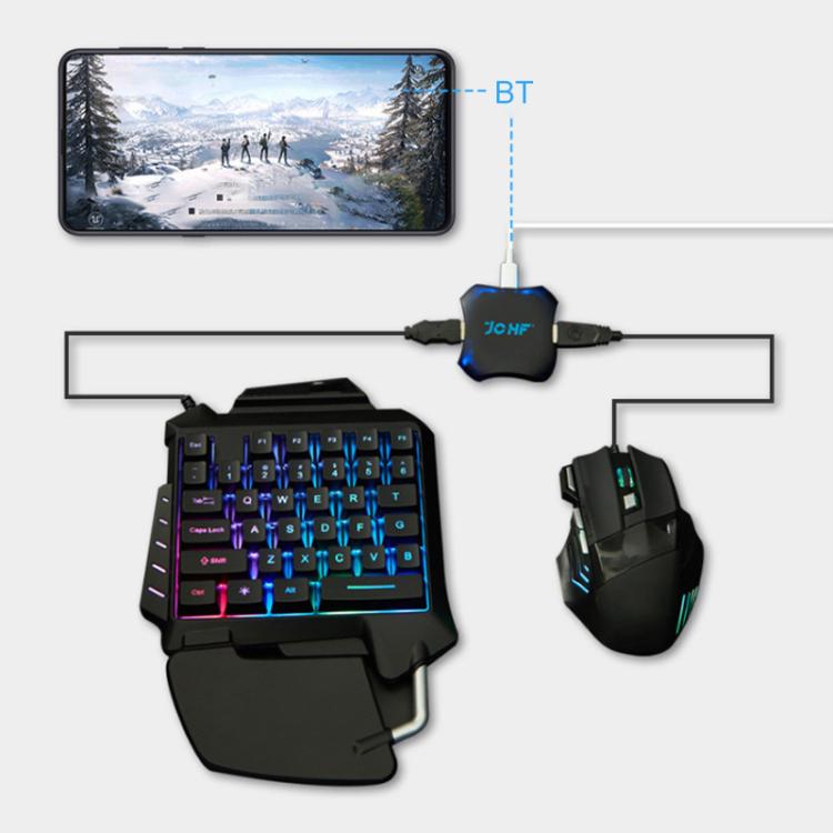 Convertidor de teclado y ratón para juegos JCHF, Single Adapter Base, 3 in 1 Adapter Keyboard Mouse Kit, 5 in 1 Adapter Keyboard Mouse Pad Holder Kit