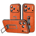 Funda para teléfono de piel sintética con soporte metálico oculto y pulsera SULADA, For iPhone 17 Pro Max, For iPhone 17 Pro, For iPhone 17, For iPhone 16 Pro Max, For iPhone 16 Pro, For iPhone 16