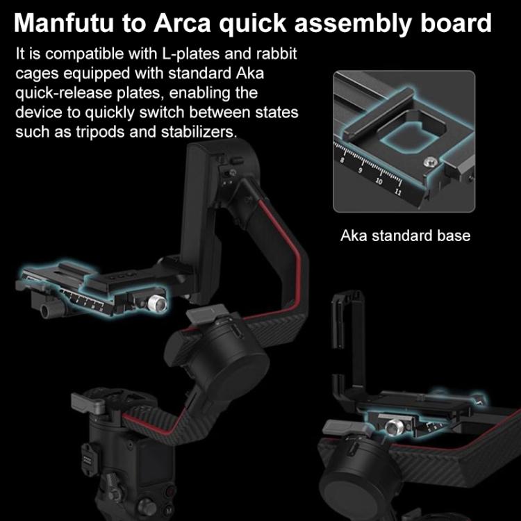 Soporte para cardán SmallRig para DJI RS3 mini, Sling Handle, Arca-Swiss Mount Plate, Extended Vertical Arm