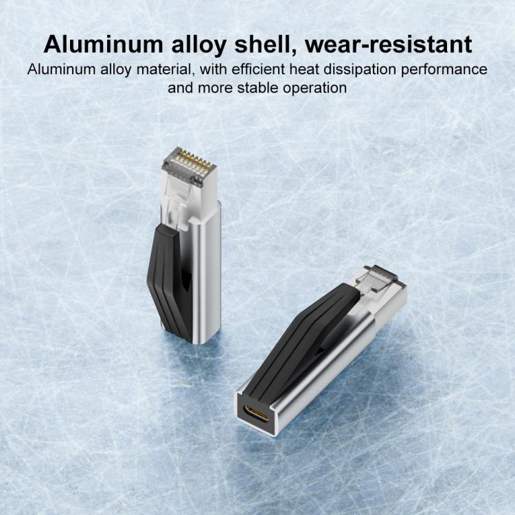Adaptador RJ45 a USB-C/Tipo-C de 1000 Mbps con tapa para llavero