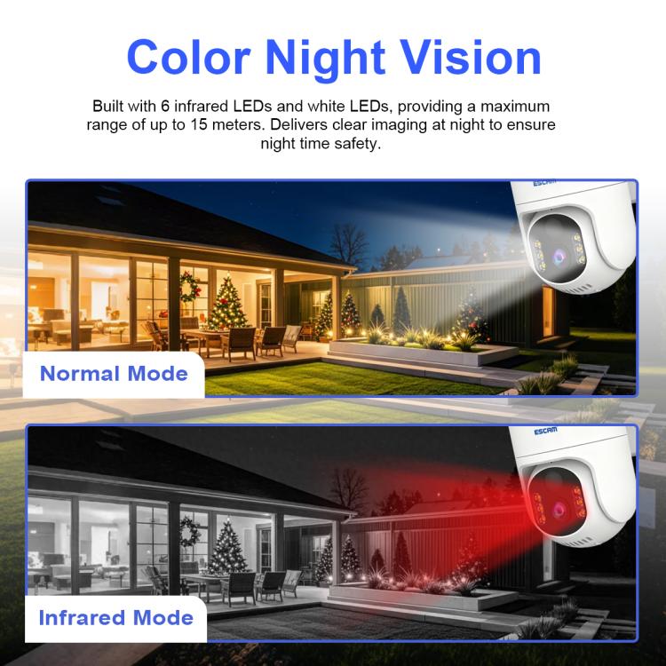 Sistema de cámara de seguridad inalámbrica ESCAM QFS71 4G 3MP IP66 con panel solar, European Version, American Version