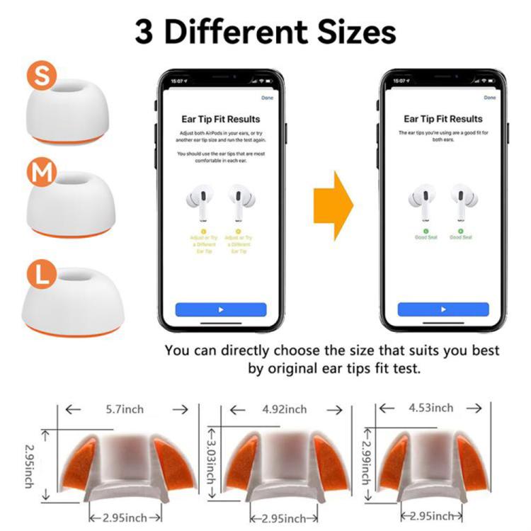 XDcase 3 pares de almohadillas de silicona de repuesto para los oídos, talla S, 3 Pairs S Size