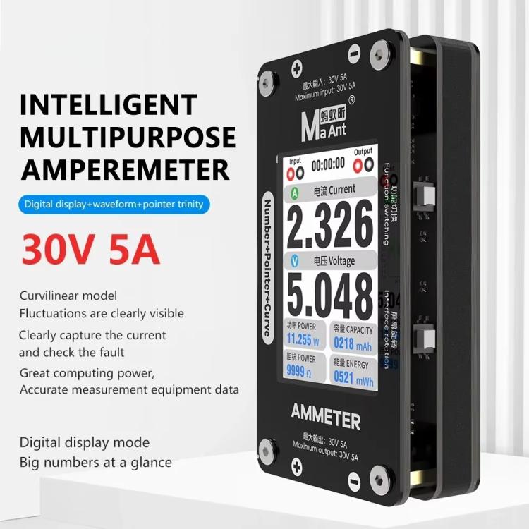 Amperímetro de curva con puntero numérico inteligente MaAnt DL-02, MaAnt DL-02
